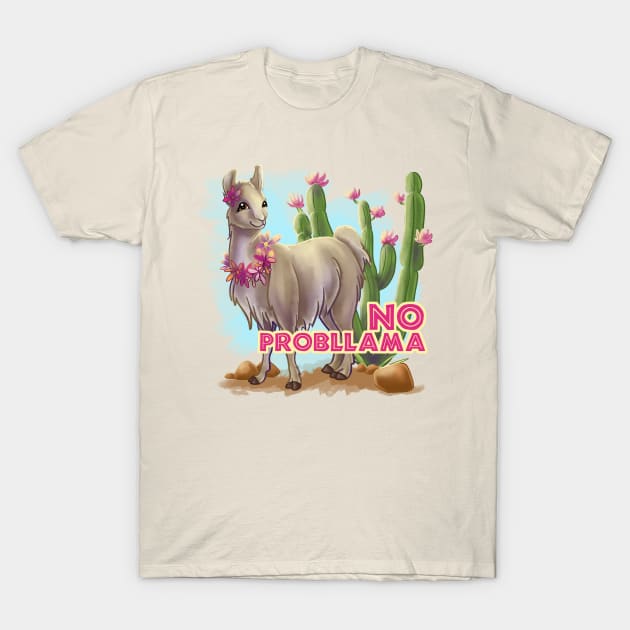 No Probllama T-Shirt by Unicornarama